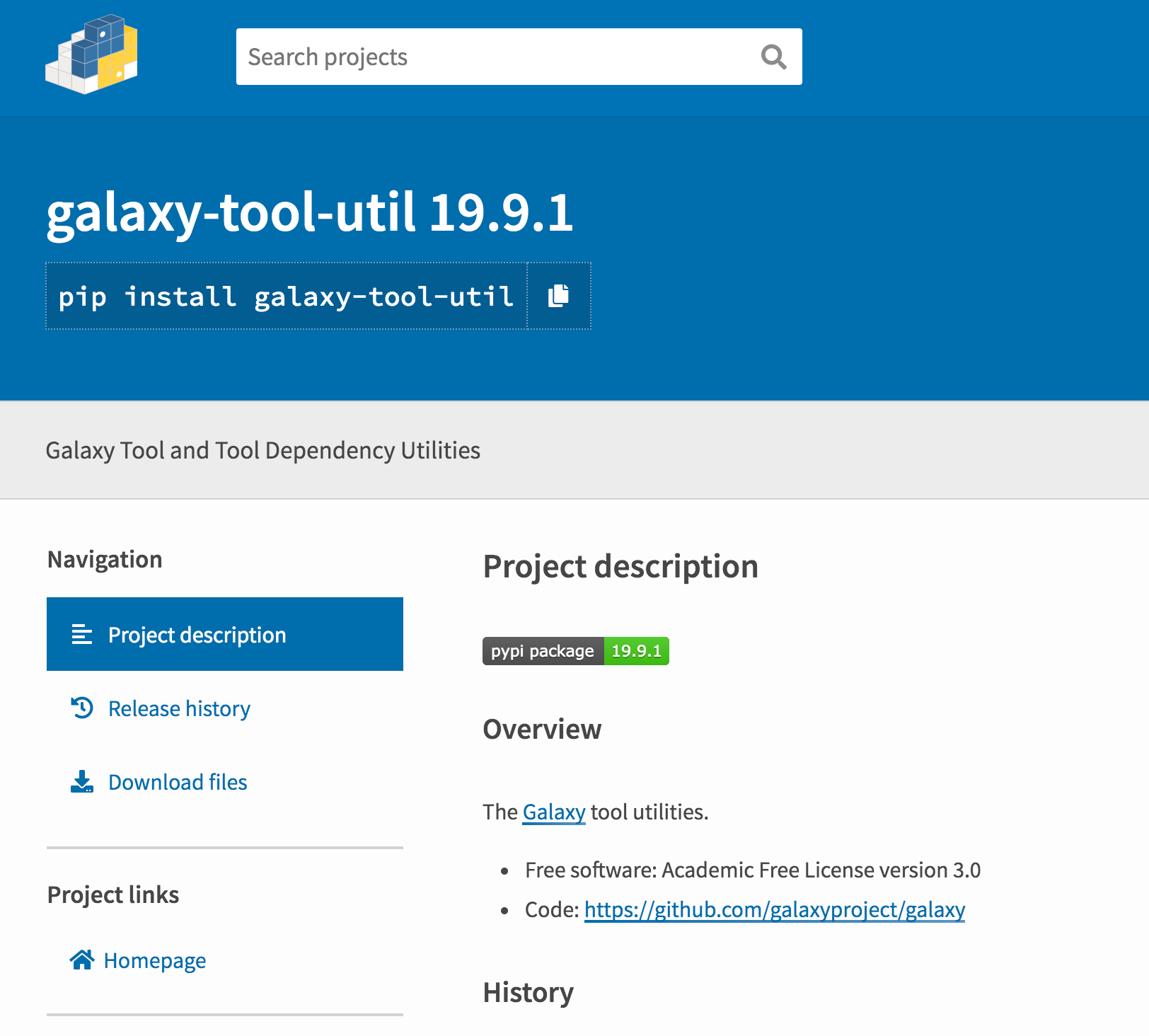 galaxy-tool-util on PyPI