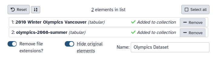 dataset collection builder. 