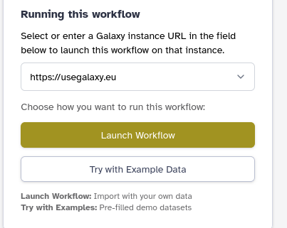 IWC workflow library home page. 
