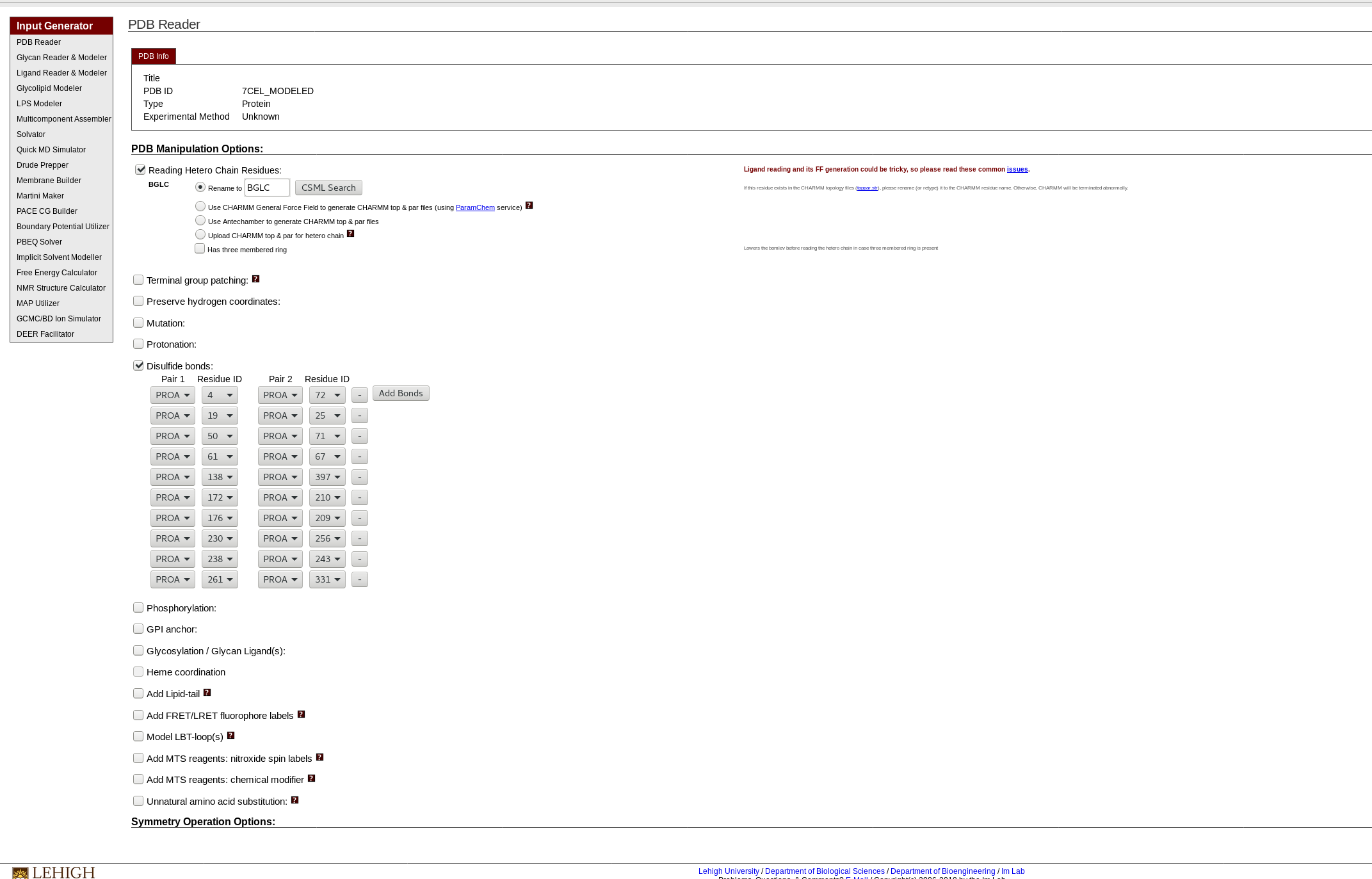 Snapshot of CHARMM-GUI renaming section. 